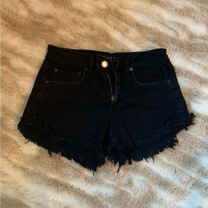 American Eagle Outfitters Hi Rise Festival Frayed Shorts